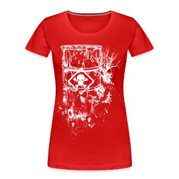 toxic waste - Women's Premium Organic T-Shirt - red - Front - Mia (176cm)