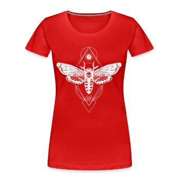 Gothic Butterfly Celts Occult Satan Gift - Women's Premium Organic T-Shirt - red - Front - Mia (176cm)