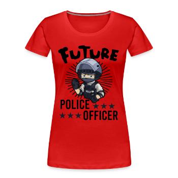 Police Cop Officer Police Office - Frauen Premium Bio T-Shirt - Rot - Vorne - Mia (176cm)
