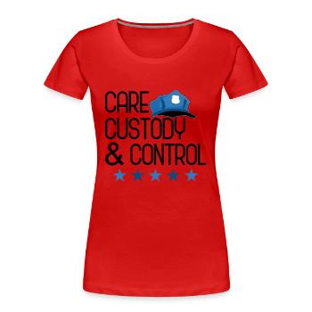 Police Cop Officer Police Office - Frauen Premium Bio T-Shirt - Rot - Vorne - Mia (176cm)