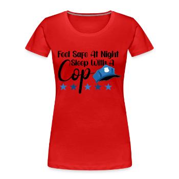 Police Cop Officer Police Office - Frauen Premium Bio T-Shirt - Rot - Vorne - Mia (176cm)