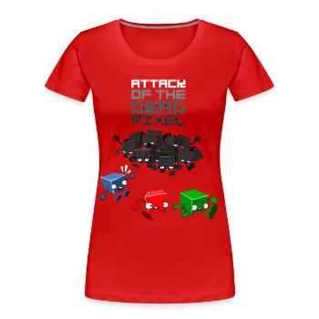 dead pixel - Women's Premium Organic T-Shirt - red - Front - Mia (176cm)