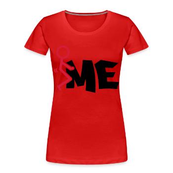 fuck me - Frauen Premium Bio T-Shirt - Rot - Vorne - Mia (176cm)