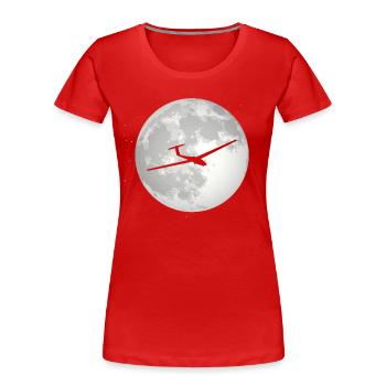 Vollmond - Segelflugzeug - - Frauen Premium Bio T-Shirt - Rot - Vorne - Mia (176cm)