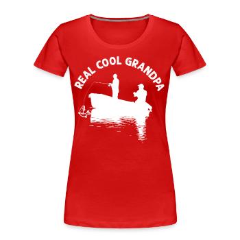 Echt cooler Opa - - Frauen Premium Bio T-Shirt - Rot - Vorne - Mia (176cm)
