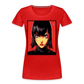 Anime Manga Sci-Fi Frau: Porträt-Proxy - Frauen Premium Bio T-Shirt - Rot - Vorne - Mia (176cm)