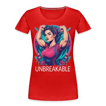 Frauenpower - Frauen Premium Bio T-Shirt - Rot - Vorne - Mia (176cm)