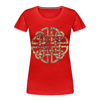 keltischer knoten 8 e 200 - Frauen Premium Bio T-Shirt - Rot - Vorne - Mia (176cm)