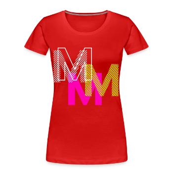 M Letter - Women's Premium Organic T-Shirt - red - Front - Mia (176cm)