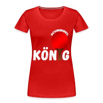 Schnibbel König - Tischtennis Spieler - Frauen Premium Bio T-Shirt - Rot - Vorne - Mia (176cm)