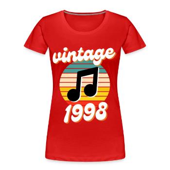 born vintage year 1998 gift idea - Women's Premium Organic T-Shirt - red - Front - Mia (176cm)