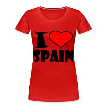 J'aime l'Espagne - T-shirt bio Premium Femme - rouge - Devant - Mia (176cm)