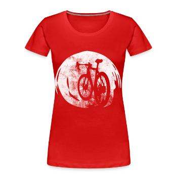 Circle - Cycling - - Women's Premium Organic T-Shirt - red - Front - Mia (176cm)
