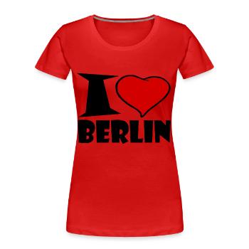 I love Berlin - Women's Premium Organic T-Shirt - red - Front - Mia (176cm)