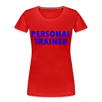 Personal trainer - Frauen Premium Bio T-Shirt - Rot - Vorne - Mia (176cm)