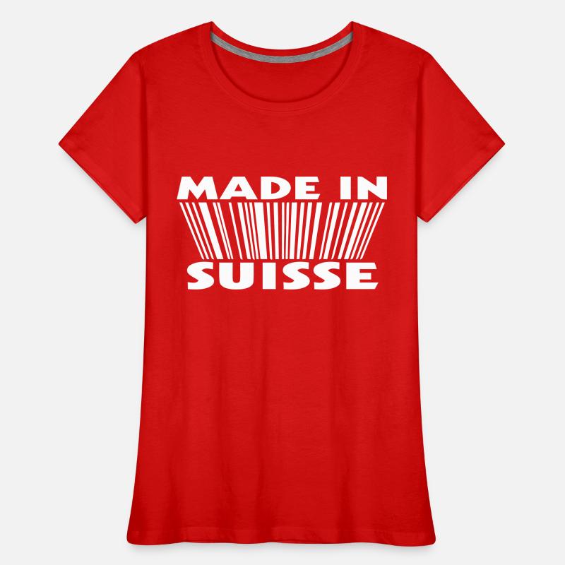 Made in suisse 3D code Women's Premium Organic T-Shirt