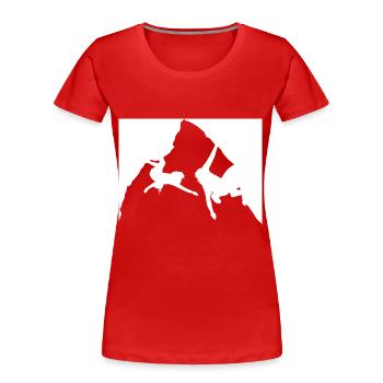 Alpiniste- - T-shirt bio Premium Femme - rouge - Devant - Mia (176cm)