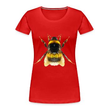 Bourdon - T-shirt bio Premium Femme - rouge - Devant - Mia (176cm)