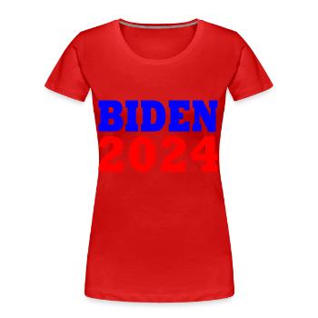 Joe biden 2024 - Frauen Premium Bio T-Shirt - Rot - Vorne - Mia (176cm)
