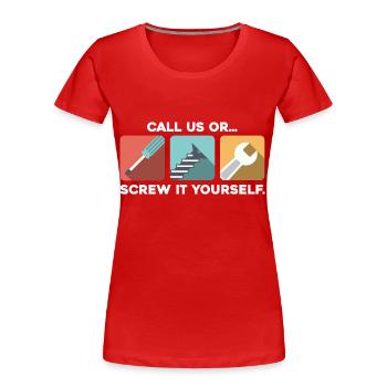 craftsman - Women's Premium Organic T-Shirt - red - Front - Mia (176cm)