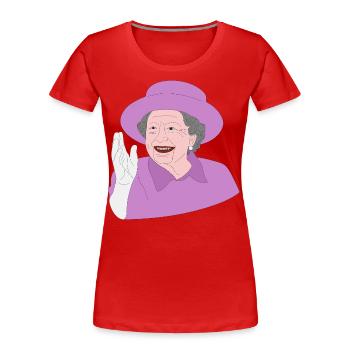 Königin Elisabeth II. winkt zum 70. Kronjubiläum - Frauen Premium Bio T-Shirt - Rot - Vorne - Mia (176cm)