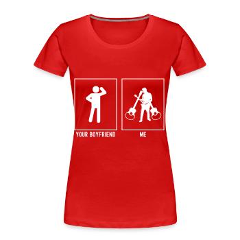 Your Friend - Me - Multiple Guitar - T-shirt bio Premium Femme - rouge - Devant - Mia (176cm)