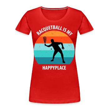 Racqueetball - T-shirt bio Premium Femme - rouge - Devant - Mia (176cm)