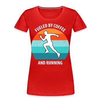 Floorball, Floorball, Hockey sur gazon, Hockey en salle - T-shirt bio Premium Femme - rouge - Devant - Mia (176cm)