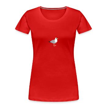 cool seagull - Women's Premium Organic T-Shirt - red - Front - Mia (176cm)