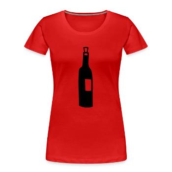 flasche voll - Frauen Premium Bio T-Shirt - Rot - Vorne - Mia (176cm)