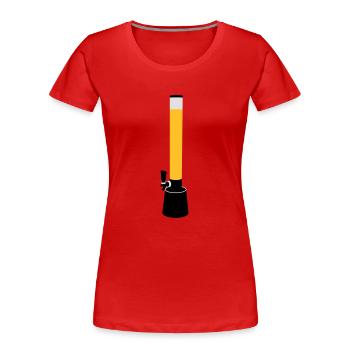 Biertower - Frauen Premium Bio T-Shirt - Rot - Vorne - Mia (176cm)