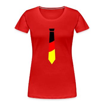 Nektie Germany - Frauen Premium Bio T-Shirt - Rot - Vorne - Mia (176cm)