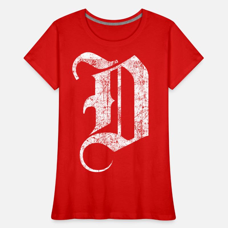 Tshirt alphabet initial D Women's Premium Organic T-Shirt
