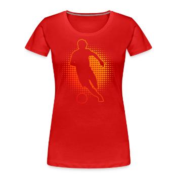 Soccer Football Playing Football Football Football - Women's Premium Organic T-Shirt - red - Front - Mia (176cm)