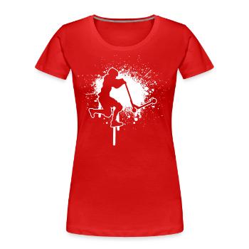 Scooter Stunt Roller Men's Stunt Scooter - Women's Premium Organic T-Shirt - red - Front - Mia (176cm)