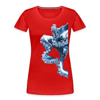 Octopus Tentacle Octopus Tentacle Octopus - Women's Premium Organic T-Shirt - red - Front - Mia (176cm)