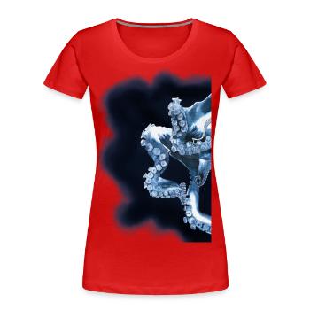 Octopus Tentacle Octopus Tentacle Octopus - Women's Premium Organic T-Shirt - red - Front - Mia (176cm)