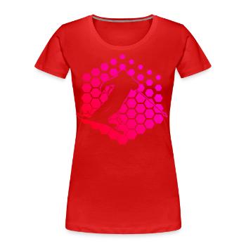 Ski Jumping Herren Damen Slopestyle Freestyle Ski - Frauen Premium Bio T-Shirt - Rot - Vorne - Mia (176cm)
