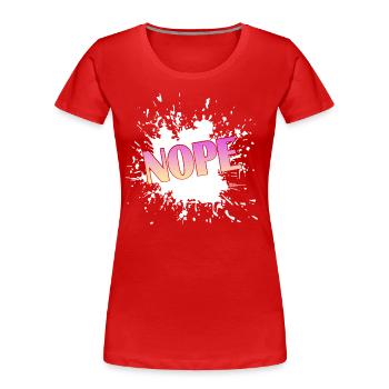 Nope - Frauen Premium Bio T-Shirt - Rot - Vorne - Mia (176cm)