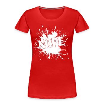 Nope - Frauen Premium Bio T-Shirt - Rot - Vorne - Mia (176cm)