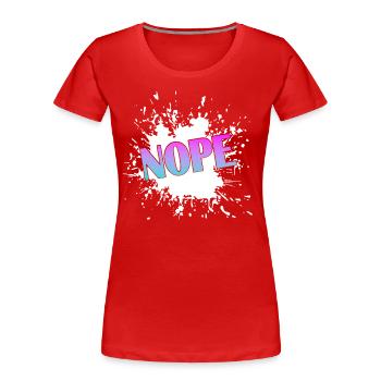 Nope - Frauen Premium Bio T-Shirt - Rot - Vorne - Mia (176cm)