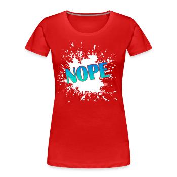 Nope - Frauen Premium Bio T-Shirt - Rot - Vorne - Mia (176cm)