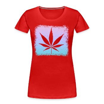 Kiffen Kiffer Weed Gras Stoner - Frauen Premium Bio T-Shirt - Rot - Vorne - Mia (176cm)