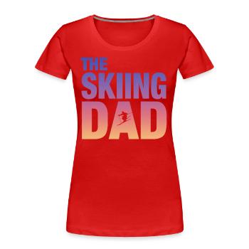The Skiing Dad - Ski - Frauen Premium Bio T-Shirt - Rot - Vorne - Mia (176cm)