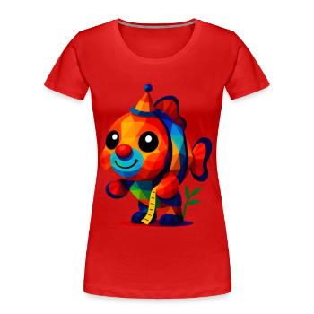 WPAP Polygon Kawaii Style Animals Baby Clownfish - Women's Premium Organic T-Shirt - red - Front - Mia (176cm)