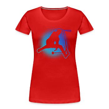 Scooter Scooter Stunt Ladies Stunt Scooter - Women's Premium Organic T-Shirt - red - Front - Mia (176cm)