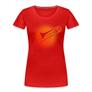 Tromboniste Hommes Trombonistes Tromboniste Tromboniste - T-shirt bio Premium Femme - rouge - Devant - Mia (176cm)