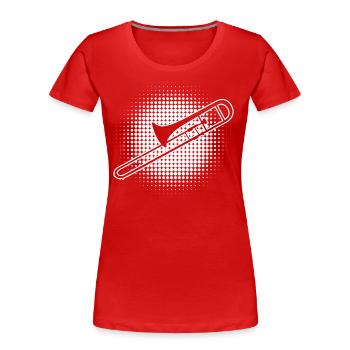 Trombone Brass Band Brass Instrument - T-shirt bio Premium Femme - rouge - Devant - Mia (176cm)