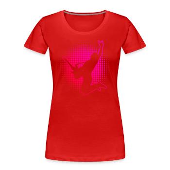 Gitarrenspieler Herren classical guitar - Frauen Premium Bio T-Shirt - Rot - Vorne - Mia (176cm)