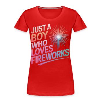 Pyrotechniker Feuerwerk Pyrotechnik - Frauen Premium Bio T-Shirt - Rot - Vorne - Mia (176cm)
